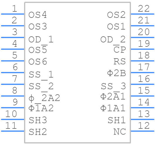 TCD2564DG - Toshiba - PCB symbol