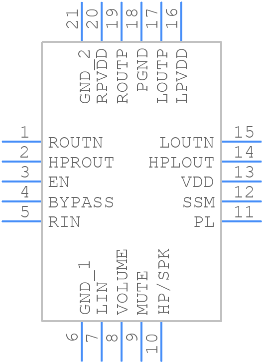 PAM8019EFS-7 - Diodes Incorporated - PCB symbol