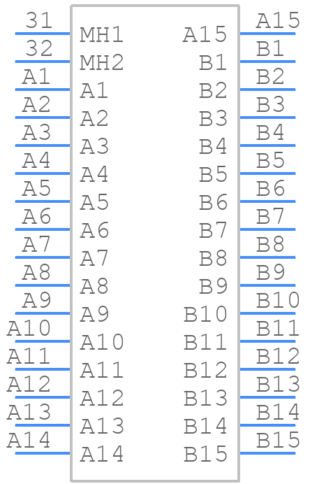 163A19539X - Amphenol - PCB symbol