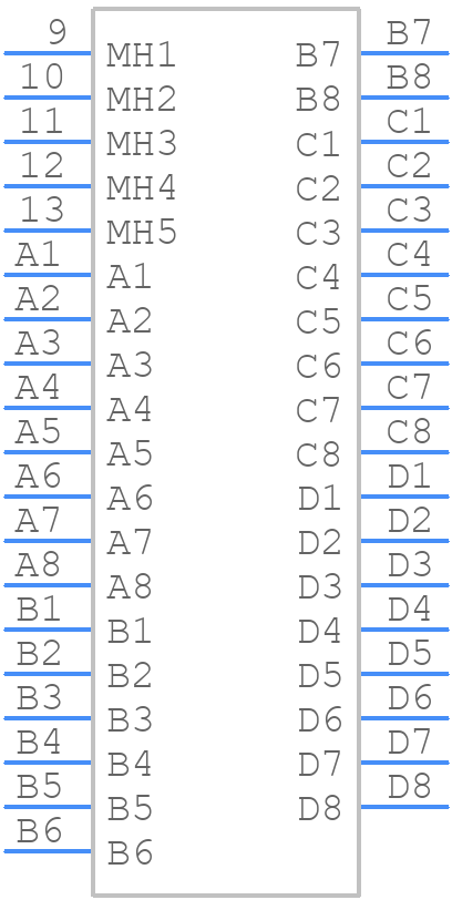 X18CBGWA1D7YX022 - XKB Connectivity - PCB symbol