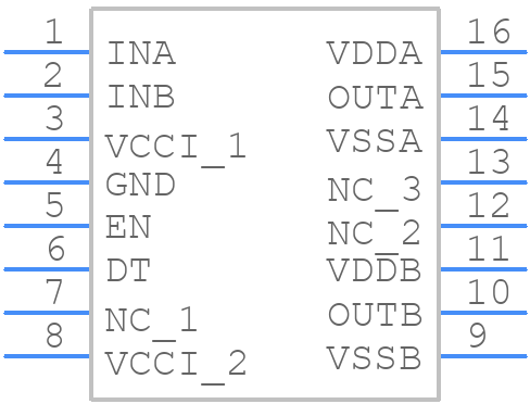 UCC21331CDR - Texas Instruments - PCB symbol
