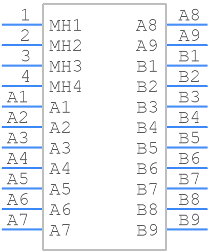 DPD-09-10-B3-R - Adam Tech - PCB symbol