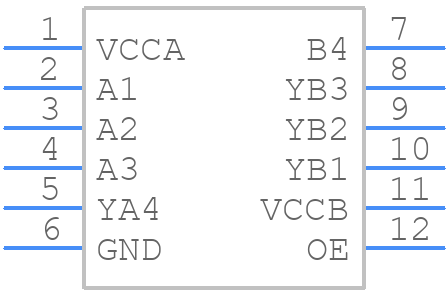 NXU0304GU12X - Nexperia - PCB symbol