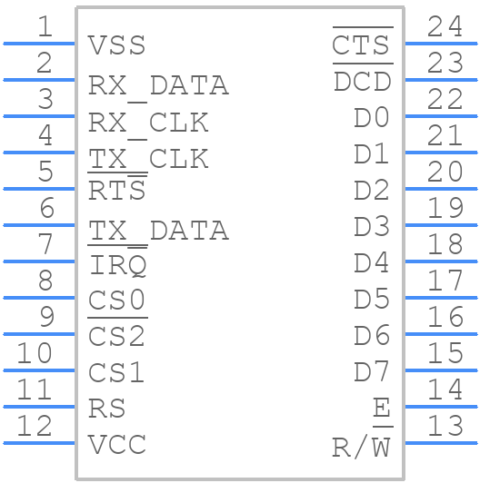 MC6850CP - Motorola - PCB symbol