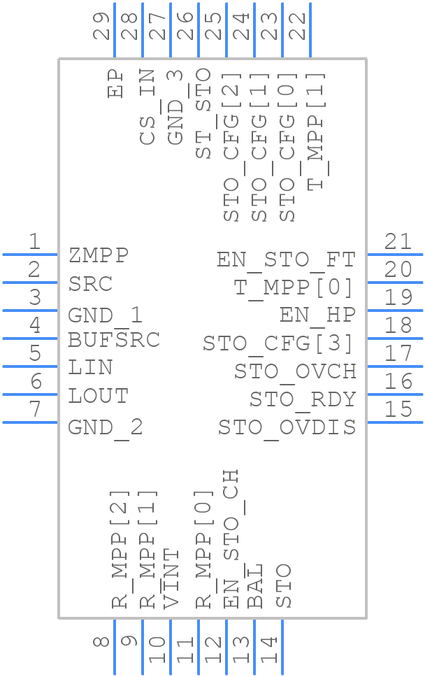 AEM30300-QFN - E-PEAS - PCB symbol