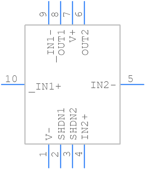 OPA2992SIRUGR - Texas Instruments - PCB symbol