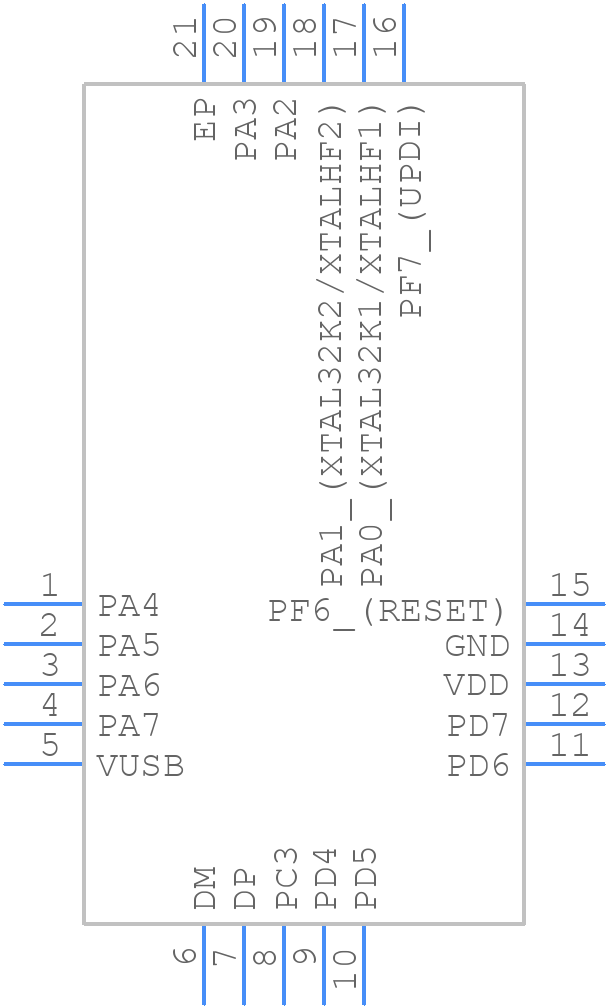 AVR16DU20-I/REB - Microchip - PCB symbol