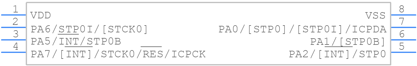 HT68F002 - Holtek - PCB symbol