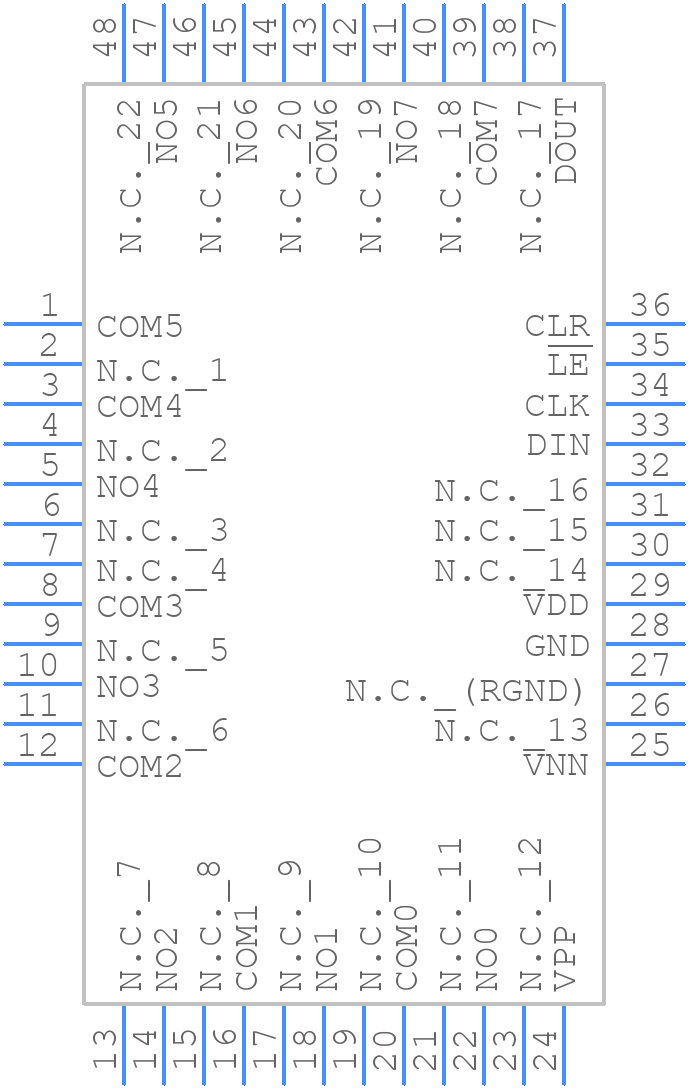 MAX4802CCM+ - Analog Devices - PCB symbol