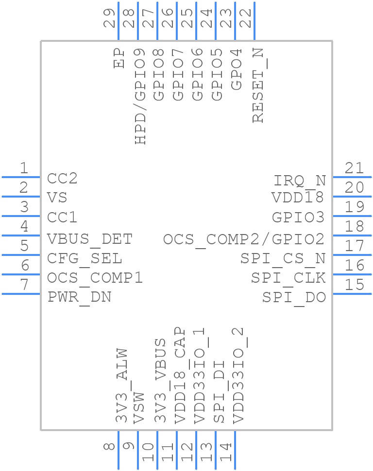 MCP22350T-1I/Q8X - Microchip - PCB symbol