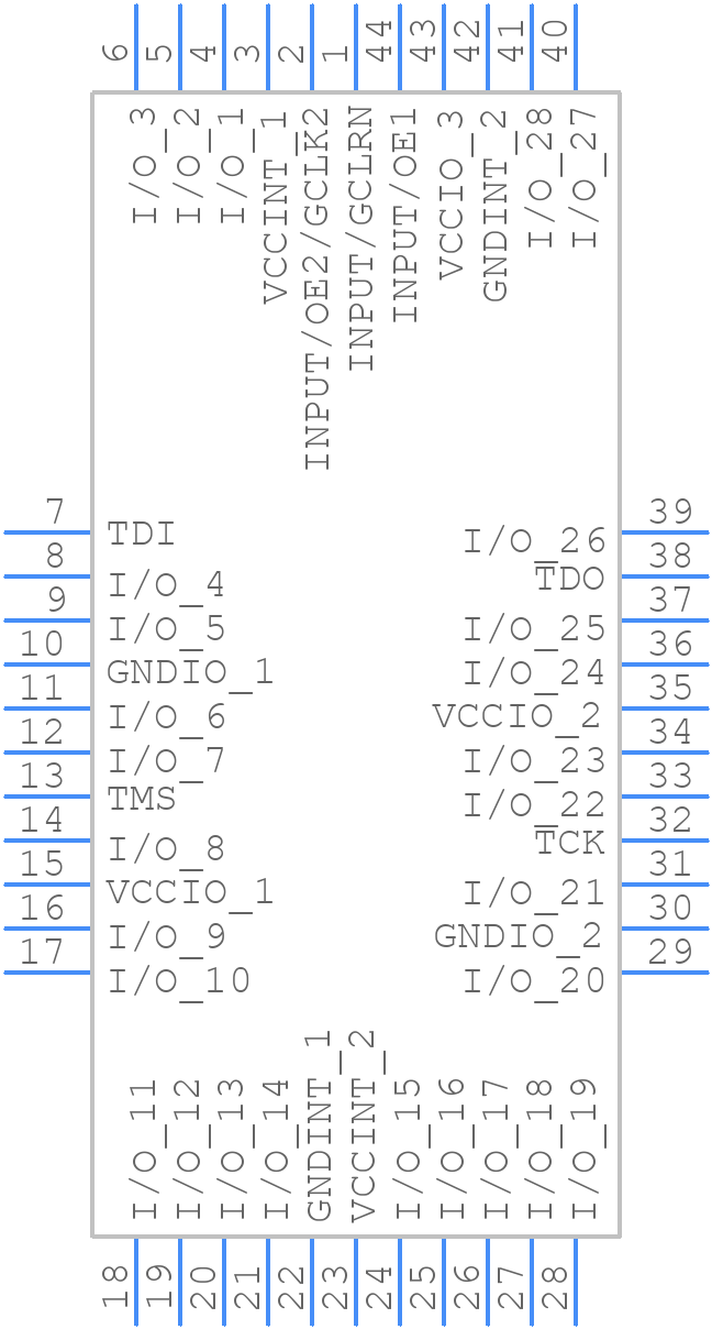 EPM7064AELI44-7 - Intel - PCB symbol