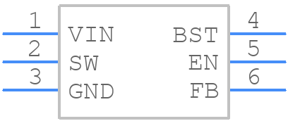 TPS562243DRLR - Texas Instruments - PCB symbol