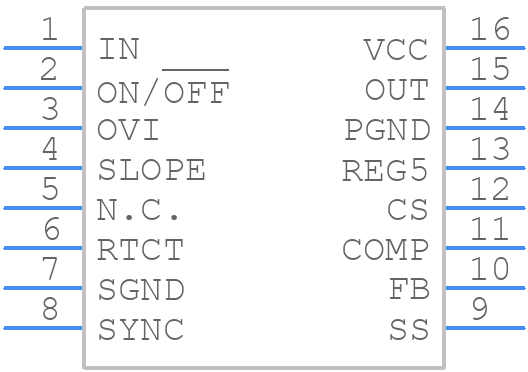 MAX15004BAUE+T - Analog Devices - PCB symbol