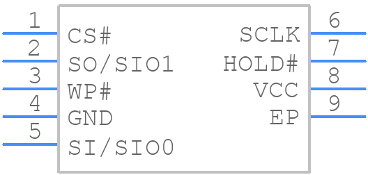 MX25L4006EZUI-12G-TR - Macronix - PCB symbol