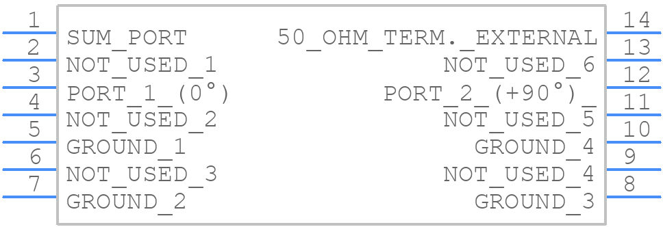 JSPQ-350+ - Mini-Circuits - PCB symbol
