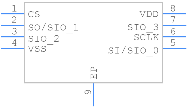 APS6404L-3SQR-ZR - AP Memory - PCB symbol