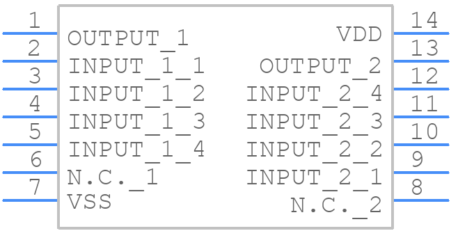 HEF4072BT - NXP - PCB symbol