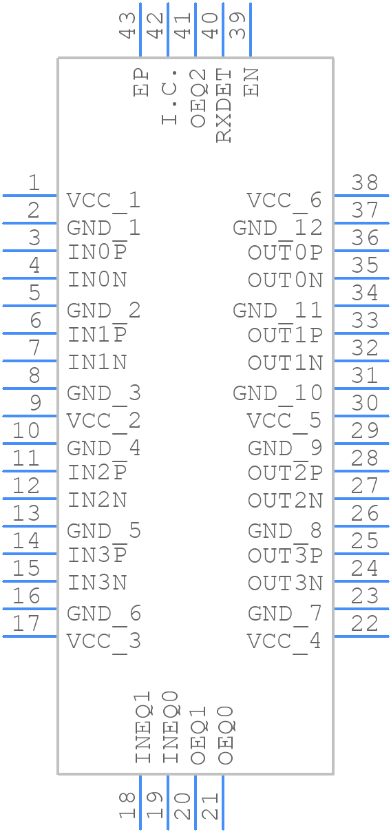MAX14954ETO+ - Analog Devices - PCB symbol