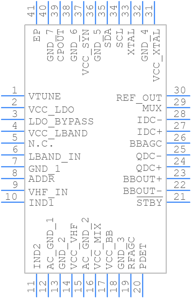 MAX2170ETL/V+ - Analog Devices - PCB symbol