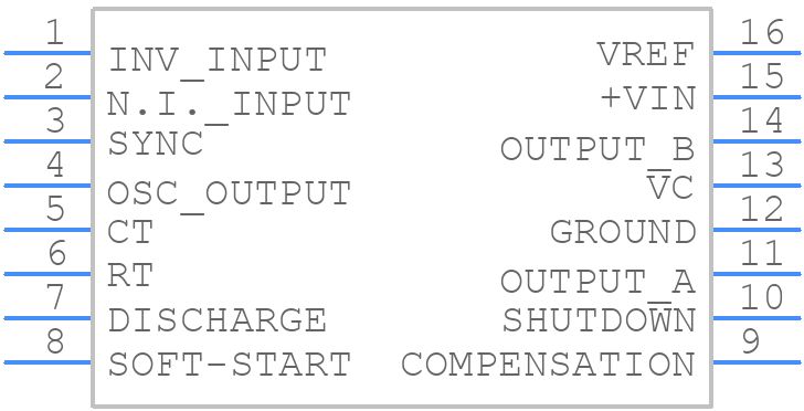 UC1525AN - Texas Instruments - PCB symbol