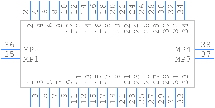 AXT434164 - Panasonic - PCB symbol