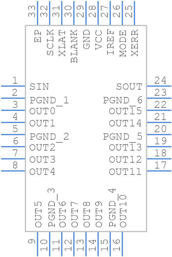 TLC5923RHBRG4 - Texas Instruments - PCB symbol