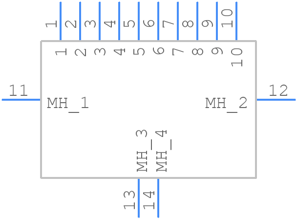 IX61G2-C-10P - Hirose - PCB symbol