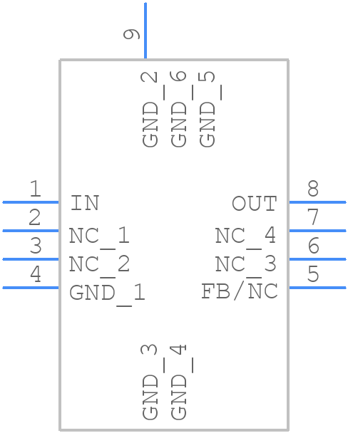 TPS715A01DRBR - Texas Instruments - PCB symbol