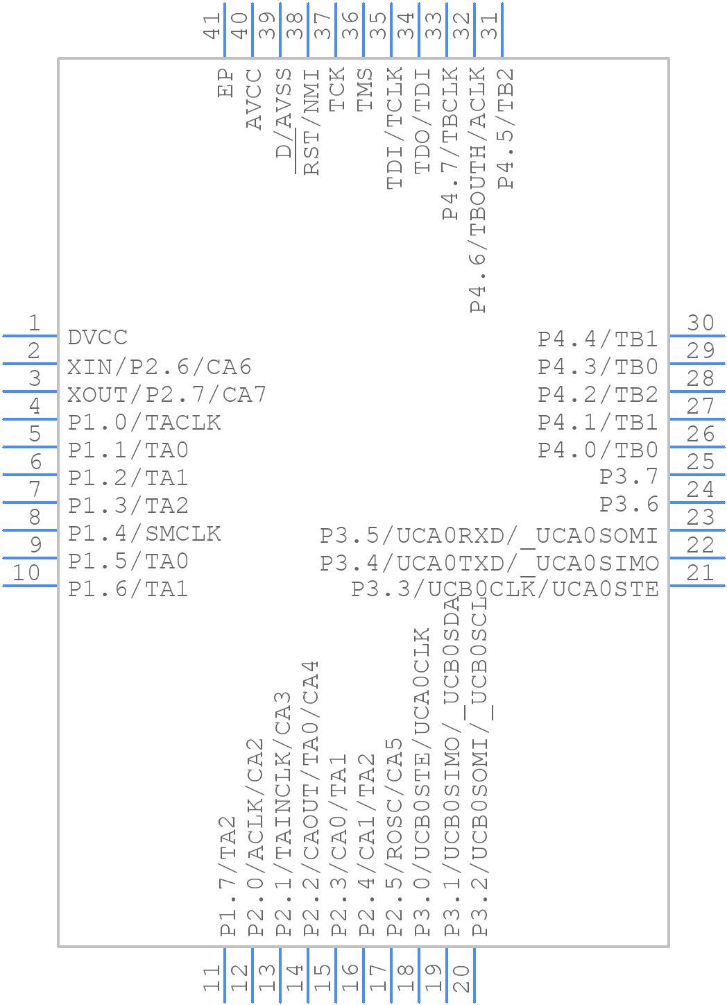 MSP430F2330TRHAR - Texas Instruments - PCB symbol