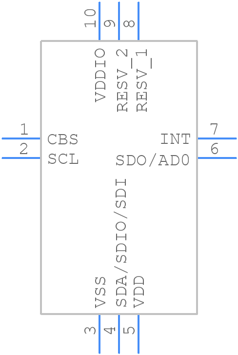 ICP-20100 - TDK - PCB symbol