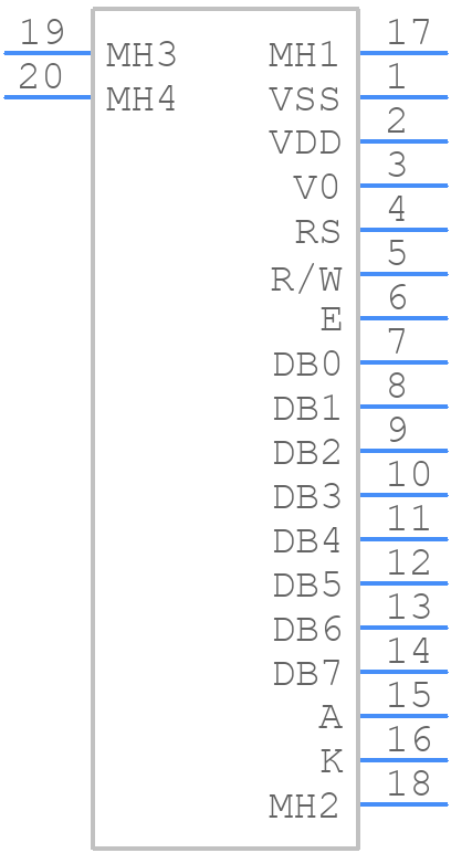 LCM1602K-FSW-FBW-33V33 - Longtech Optics - PCB symbol