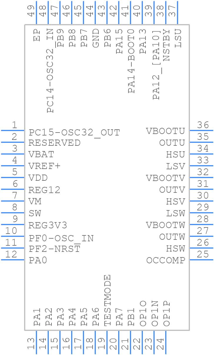 STSPIN32G0B1TR - STMicroelectronics - PCB symbol