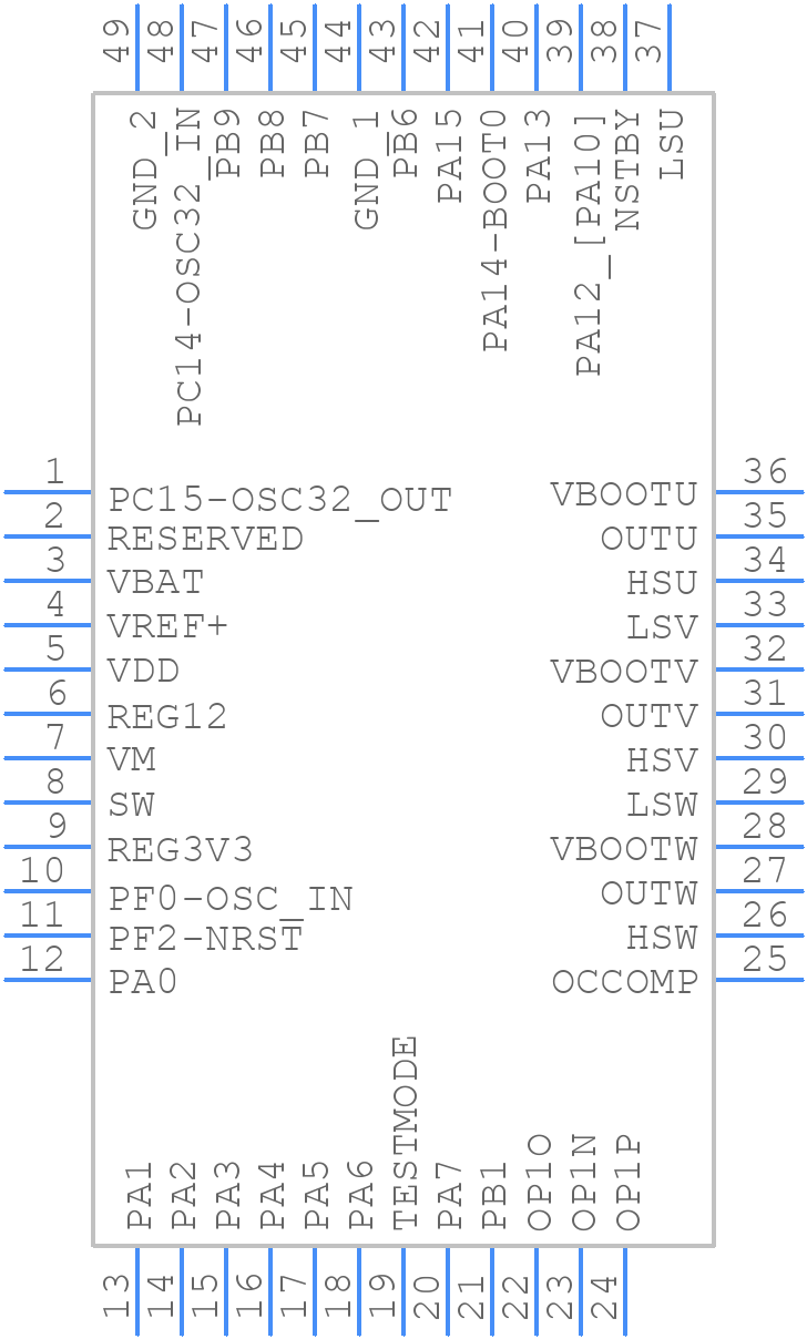 STSPIN32G0B1 - STMicroelectronics - PCB symbol