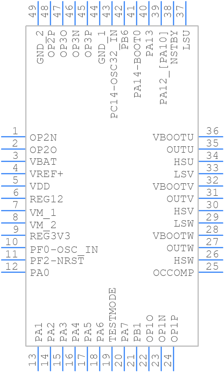 STSPIN32G0A1 - STMicroelectronics - PCB symbol