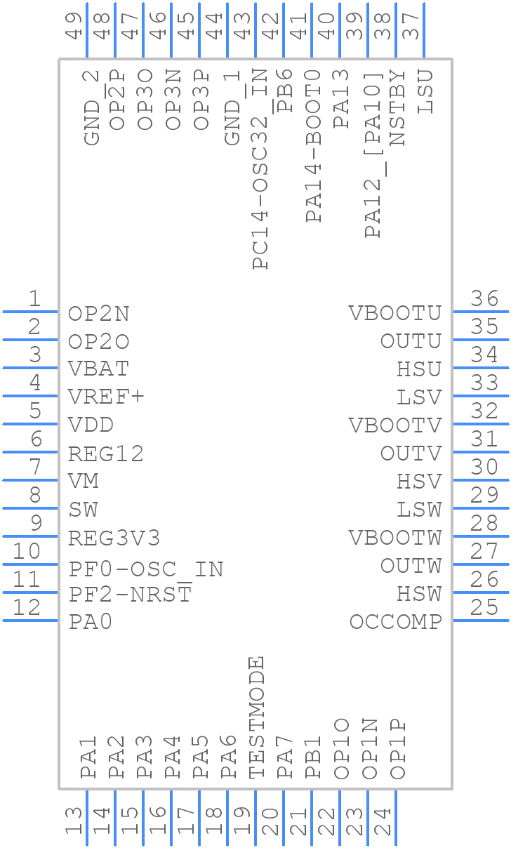 STSPIN32G0A1TR - STMicroelectronics - PCB symbol