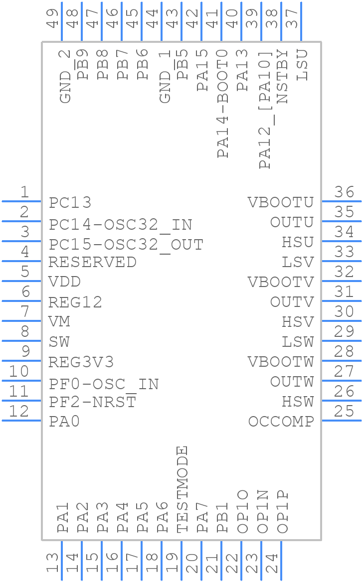 STSPIN32G0B2 - STMicroelectronics - PCB symbol