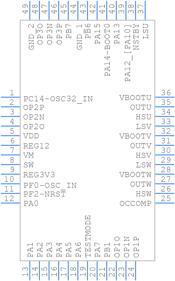STSPIN32G0A2TR - STMicroelectronics - PCB symbol