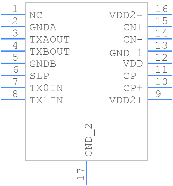 HI-8597PSTF - Holt Integrated Circuits Inc. - PCB symbol