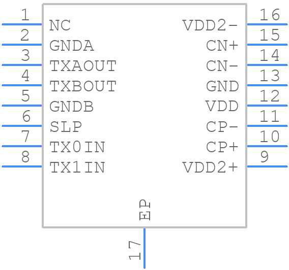 HI-8597PSIF - Holt Integrated Circuits Inc. - PCB symbol