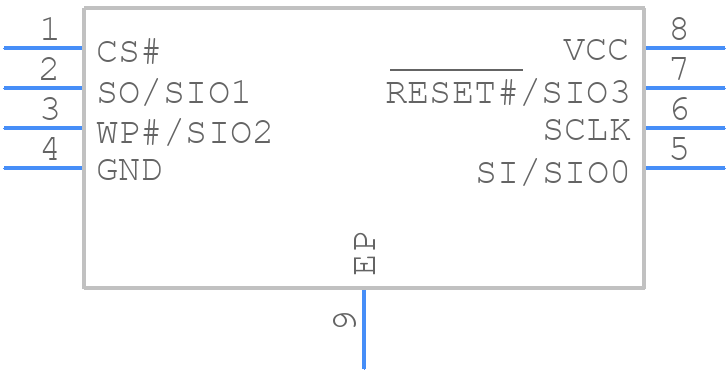 MX25R1635FZNIH0-TR - Macronix - PCB symbol