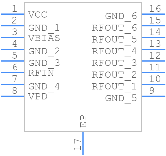 HMC457QS16GE - Analog Devices - PCB symbol