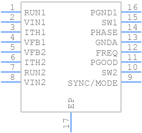LTC3417AEDHC#PBF - Analog Devices - PCB symbol