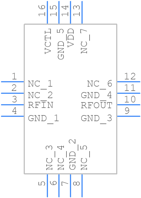 HMC604LP3E - Analog Devices - PCB symbol