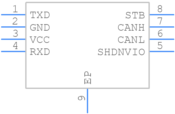 TCAN3404DRBRQ1 - Texas Instruments - PCB symbol