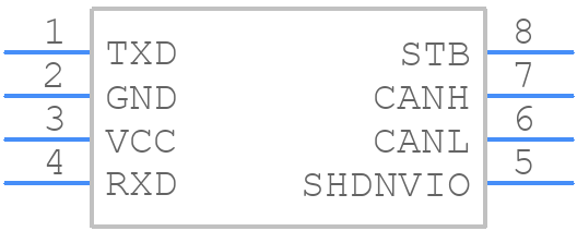 TCAN3403DRQ1 - Texas Instruments - PCB symbol