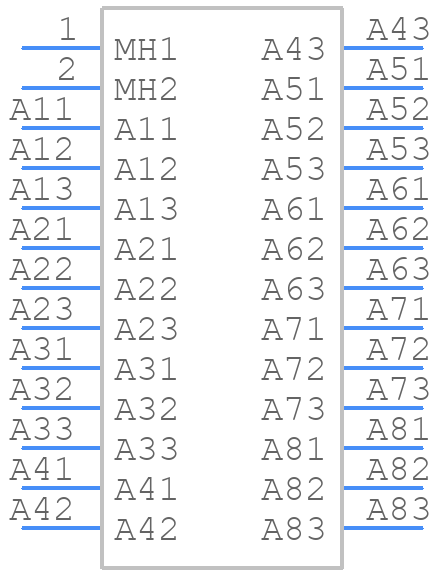 DCMMV8X8SM - ITT CANNON - PCB symbol