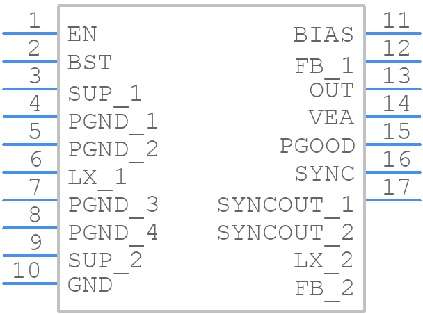 MAX26404AFOAY+ - Analog Devices - PCB symbol