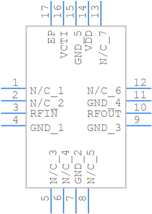 HMC605LP3E - Analog Devices - PCB symbol