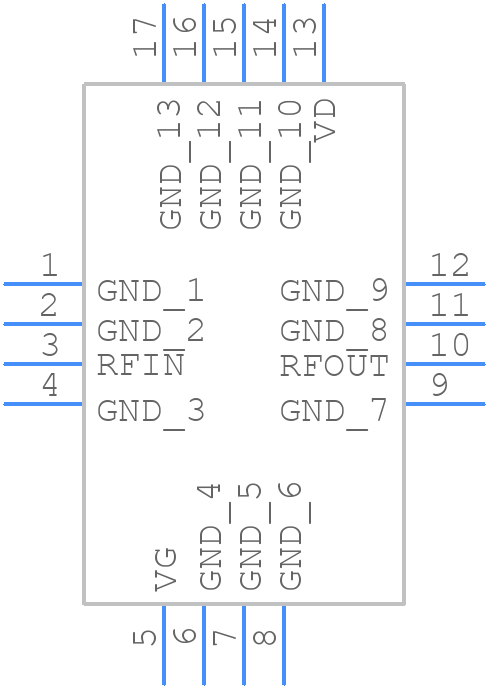 XB1008-QT-0G00 - MACOM - PCB symbol