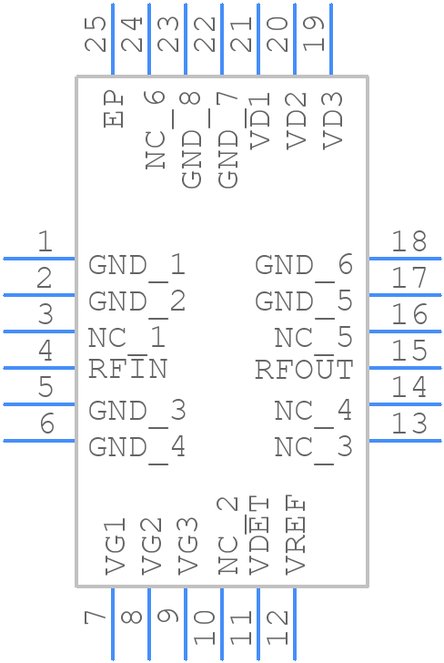 XP1043-QH-0GP0 - MACOM - PCB symbol